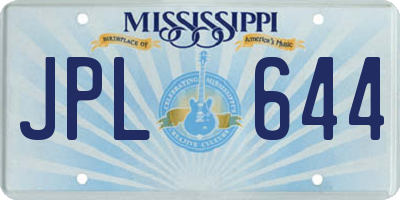 MS license plate JPL644