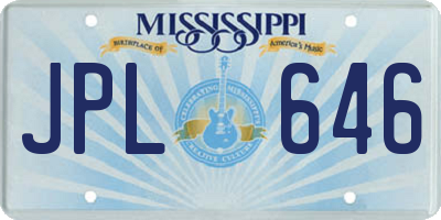 MS license plate JPL646