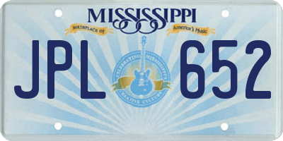 MS license plate JPL652