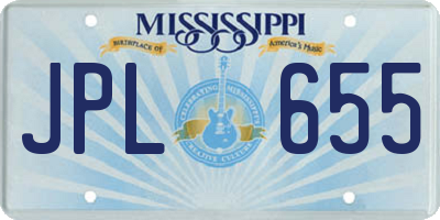 MS license plate JPL655