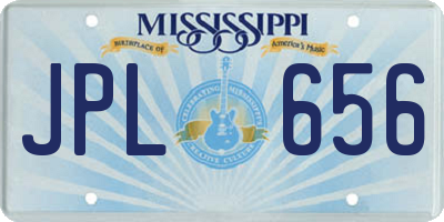 MS license plate JPL656