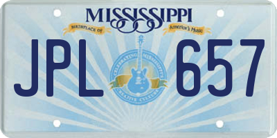 MS license plate JPL657
