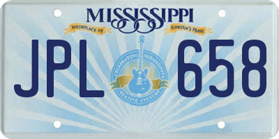MS license plate JPL658