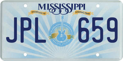 MS license plate JPL659