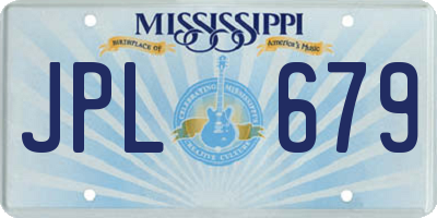 MS license plate JPL679