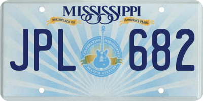 MS license plate JPL682