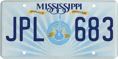 MS license plate JPL683