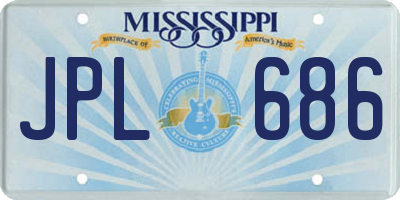 MS license plate JPL686