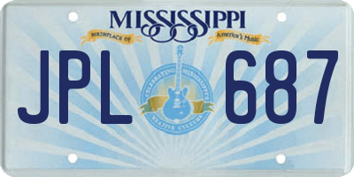 MS license plate JPL687