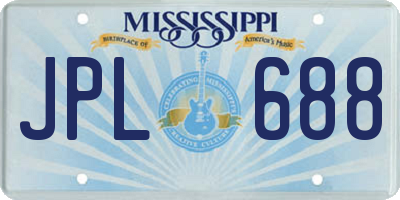 MS license plate JPL688
