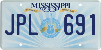 MS license plate JPL691