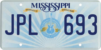 MS license plate JPL693