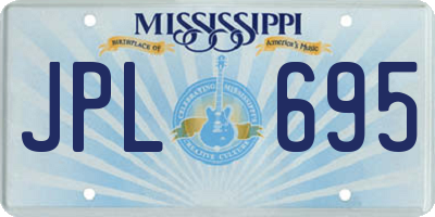 MS license plate JPL695