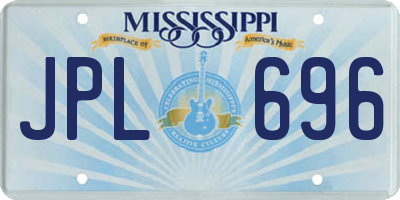 MS license plate JPL696