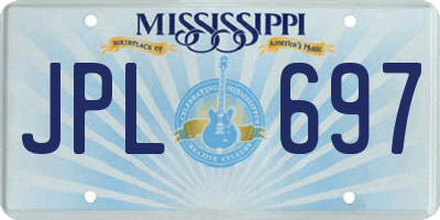MS license plate JPL697