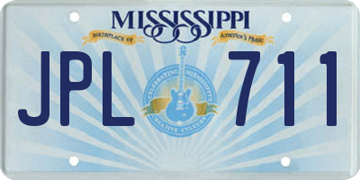 MS license plate JPL711