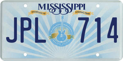 MS license plate JPL714