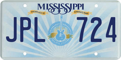MS license plate JPL724