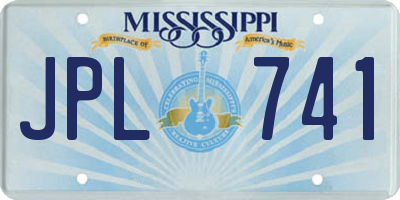 MS license plate JPL741