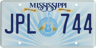 MS license plate JPL744