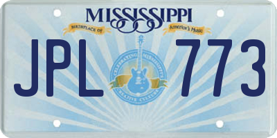 MS license plate JPL773