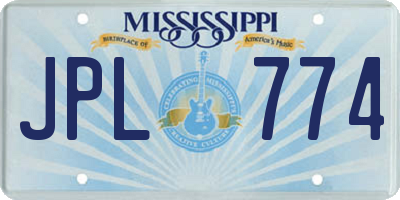 MS license plate JPL774