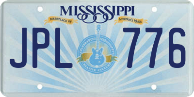 MS license plate JPL776