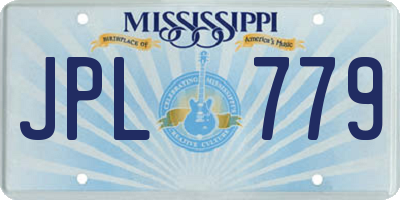 MS license plate JPL779