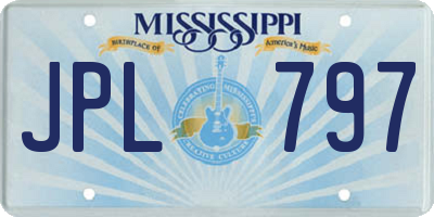 MS license plate JPL797