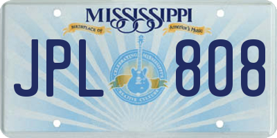 MS license plate JPL808