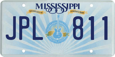 MS license plate JPL811