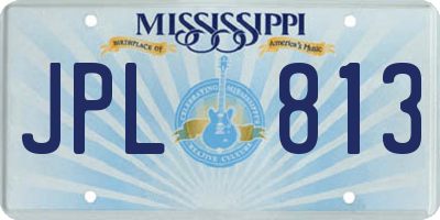 MS license plate JPL813