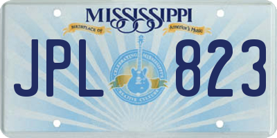 MS license plate JPL823