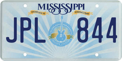 MS license plate JPL844