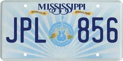 MS license plate JPL856