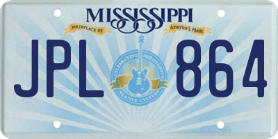 MS license plate JPL864