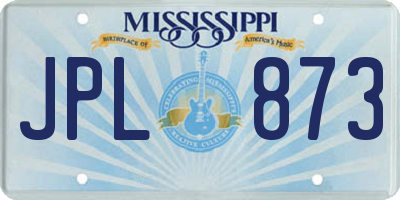 MS license plate JPL873