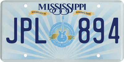 MS license plate JPL894