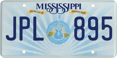 MS license plate JPL895