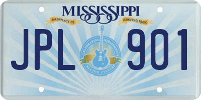 MS license plate JPL901