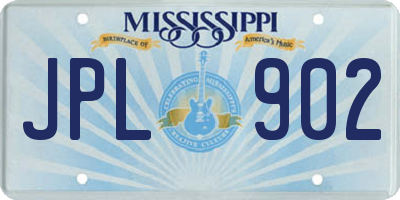 MS license plate JPL902