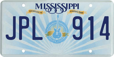 MS license plate JPL914