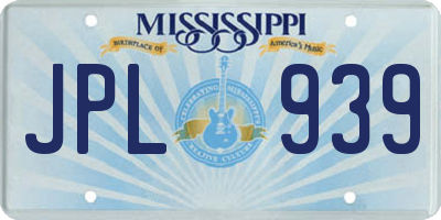 MS license plate JPL939