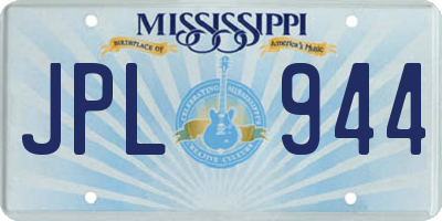 MS license plate JPL944