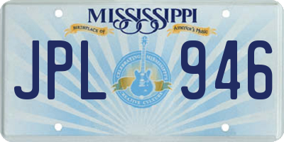 MS license plate JPL946