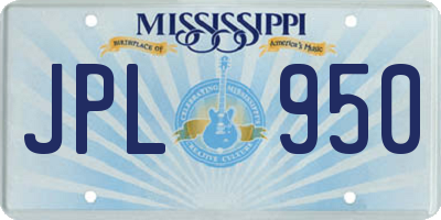 MS license plate JPL950