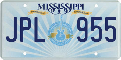 MS license plate JPL955
