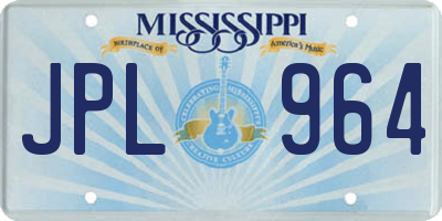 MS license plate JPL964