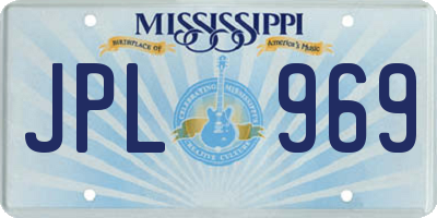 MS license plate JPL969