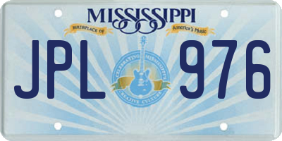 MS license plate JPL976